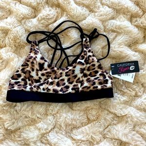 Cheetah print Bralette California Kisses Size: Adult Small
